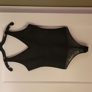 BCBG Suede Look Bodysuit